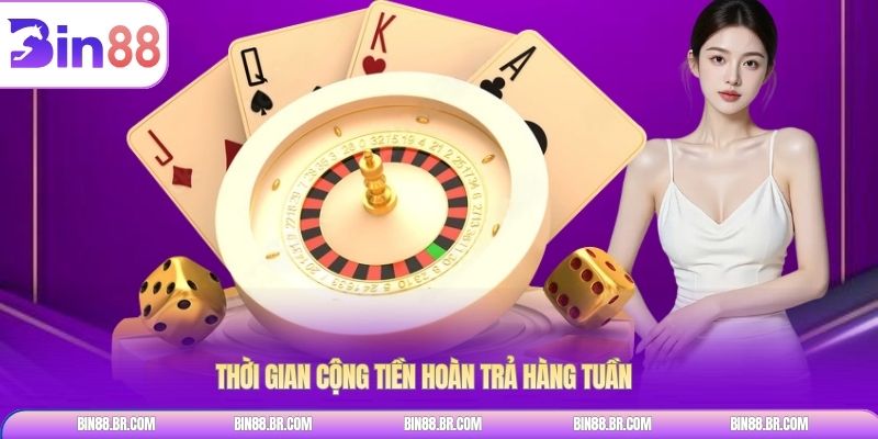 Thời gian cộng tiền hoàn trả hàng tuần